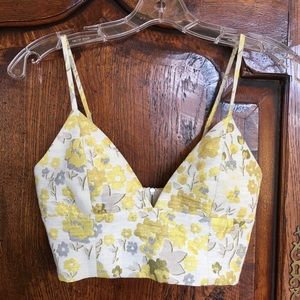 H&M Embroidered Crop Top Bralette